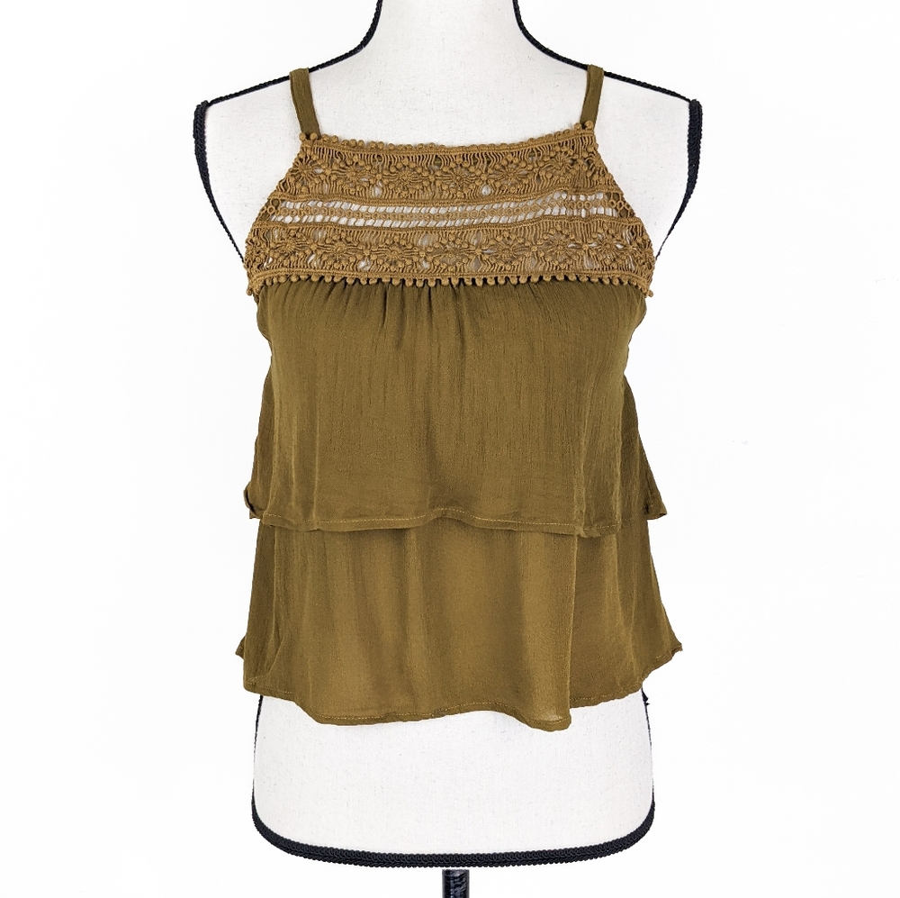 🦋LAST🦋 NWT Tulle and Batiste Chloe Halter Top, Moss, Size XS